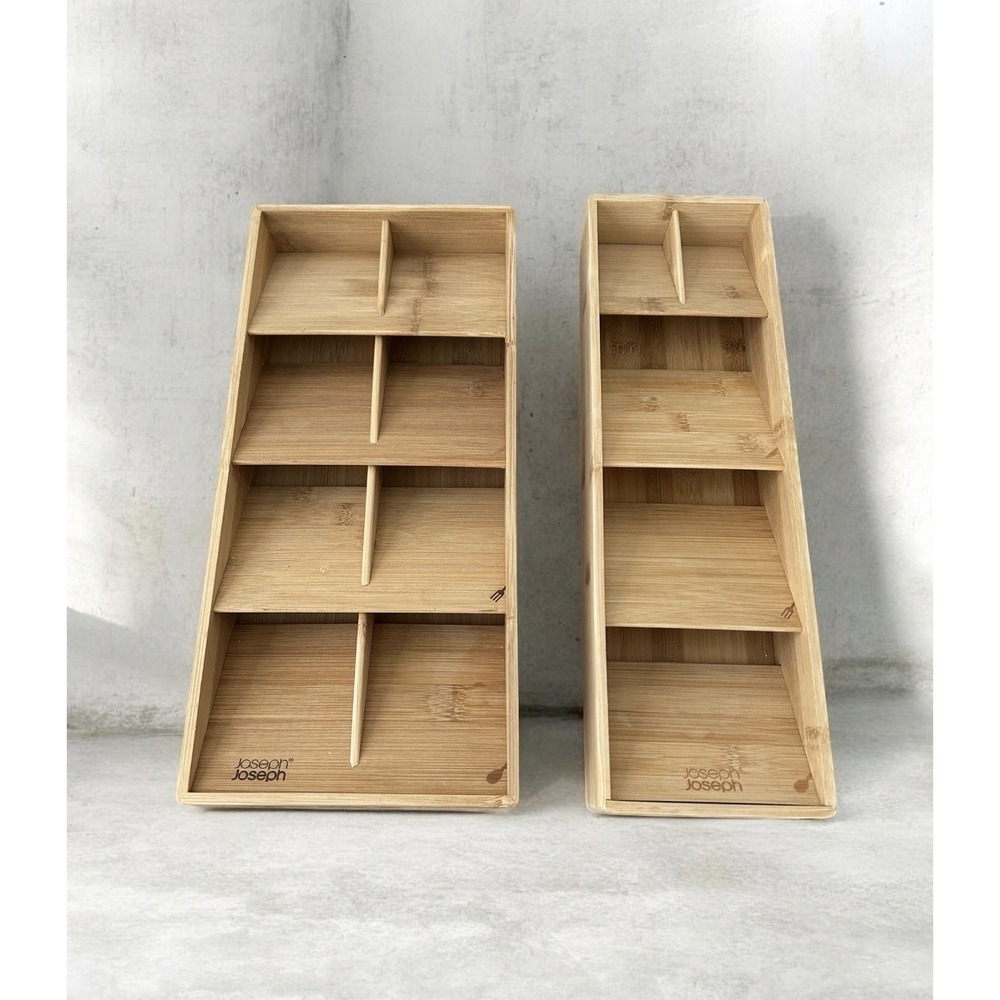 Joseph Joseph Bamboo Cutlery Drawer Organizer Set 5 & 8 Compartments
